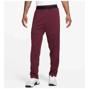 Men's Nike Pro Dri-FIT Fleece Training Pants Red Size Small DV9910-681